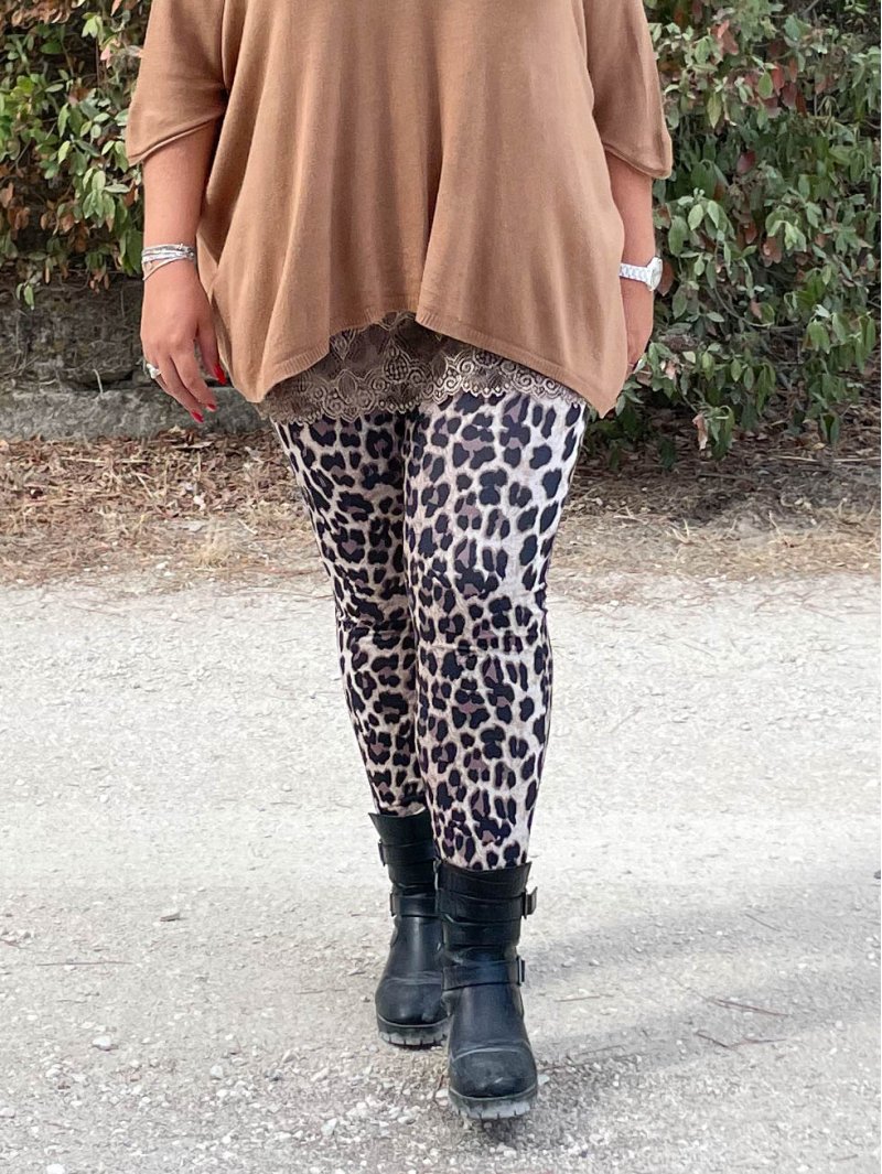 Kelly, legging long léopard, marque Zizzi