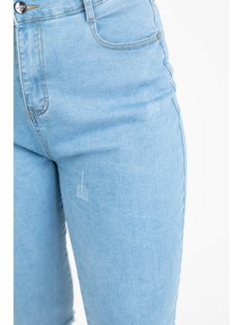 Barbara, bermuda jean, grande taille poches