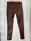 Amandine, pantalon enduit, coloris chocolat, grande taille