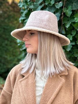 Lena, chapeau laine, coloris grège zoom