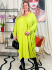 Lily, robe toute douce, coloris anis, grande taille