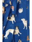 Foulard imprimé chiens, coloris bleu