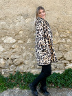 Zoé, veste matelassée léopard, coloris camel, grande taille