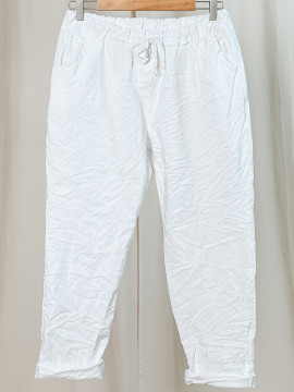 Jill, pantalon décontracté, coloris blanc, grande taille zoom