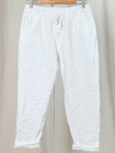 Jill, pantalon décontracté, coloris blanc, grande taille